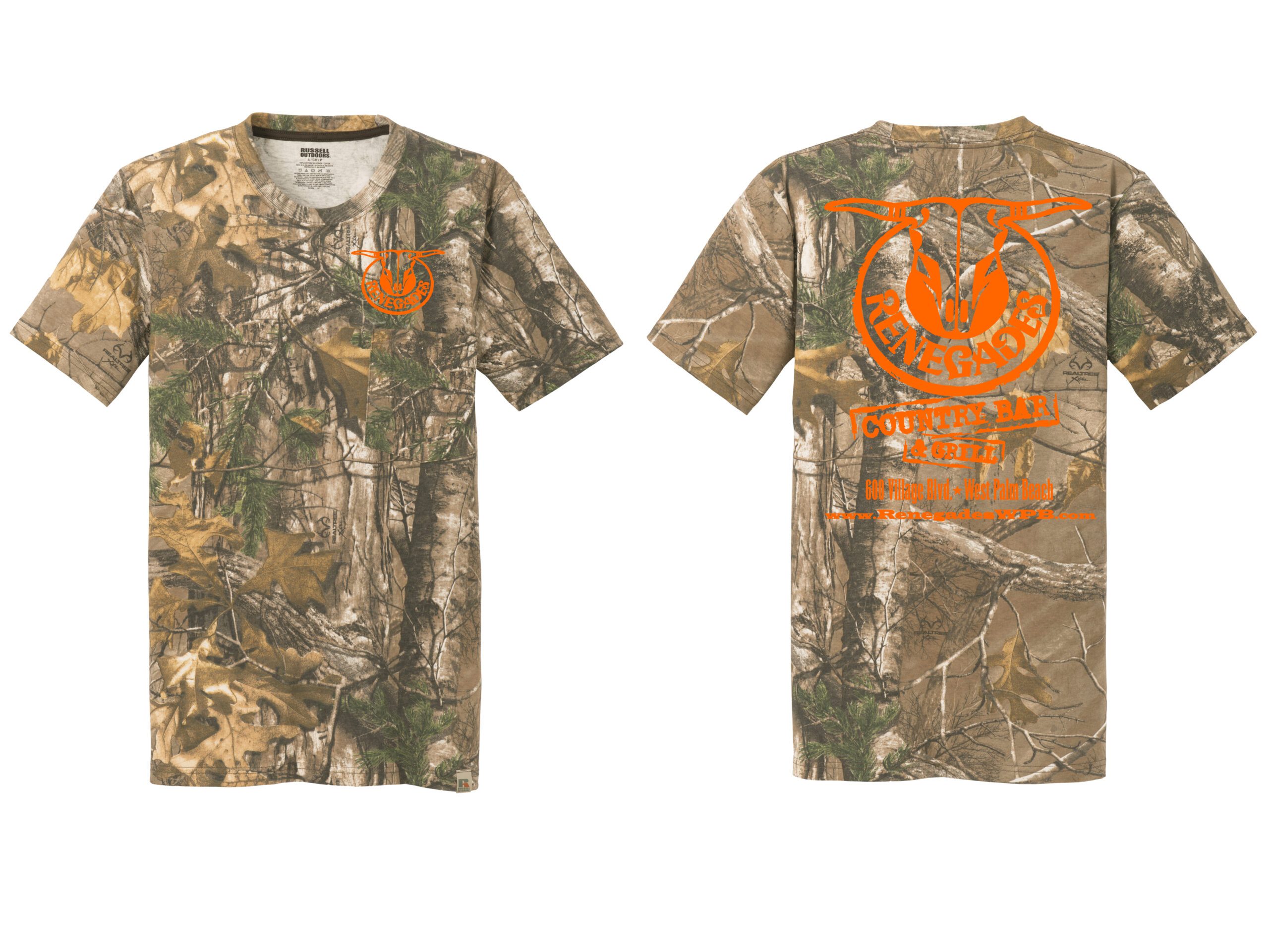 Camo with Orange – Renegades Country Bar & Grill
