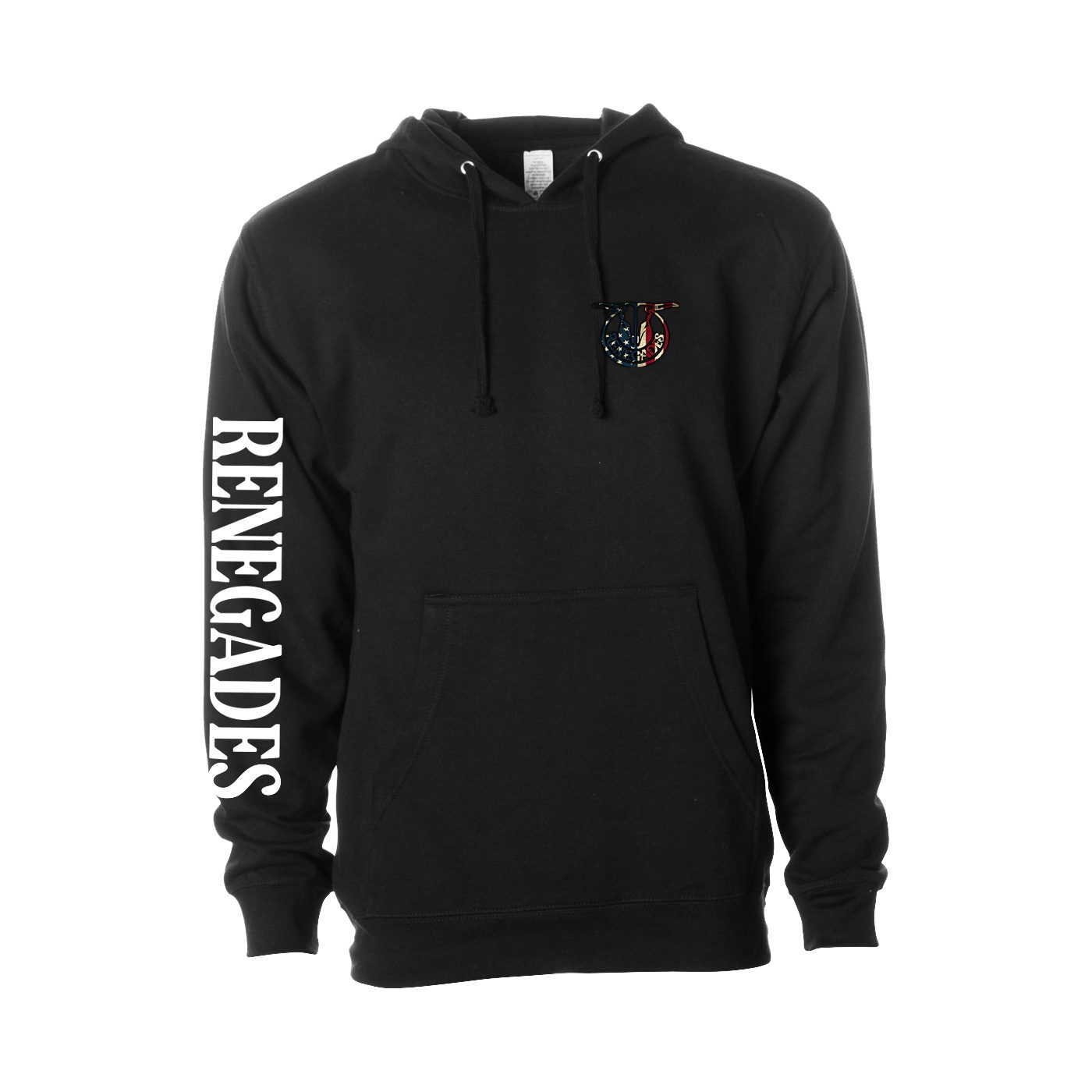 Black Hoodie with US Flag – Renegades Country Bar & Grill