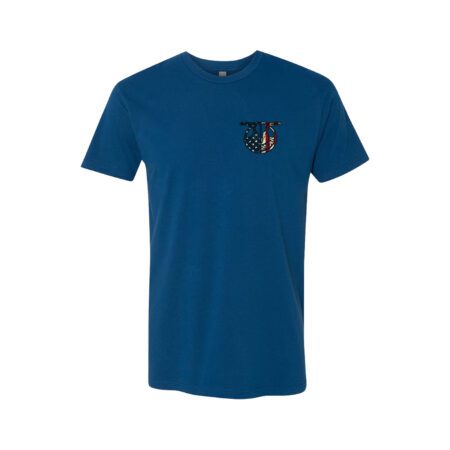 Cool Blue Tee with US Flag